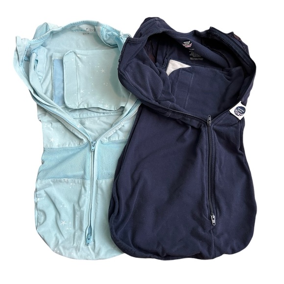 0-3m Zipper Swaddle Lot of 2 Nested Bean Happiest Baby Zip Sleep Sack Pod Nb - Picture 2 of 11